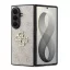 Guess PU Leather 4G Samsung Galaxy Z Fold 8 Ultra hátlap tok, MagSafe, rózsaszín
