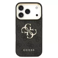   Guess PU Leather 4G Metal Logo Gold Frame Apple iPhone 18 Pro Max hátlap tok, fekete