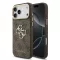 Guess PU Leather 4G Metal Logo Gold Frame Apple iPhone 18 Pro Max hátlap tok, barna