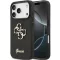 Guess PU Fixed Glitter 4G Metal Logo Apple iPhone 18 Pro Max hátlap tok, fekete