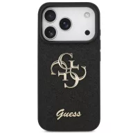   Guess PU Fixed Glitter 4G Metal Logo Apple iPhone 18 Pro Max hátlap tok, fekete