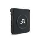 Karl Lagerfeld PU Karl and Choupette Heads Samsung Galaxy Z Flip 8 hátlap tok, MagSafe, fekete