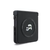   Karl Lagerfeld PU Karl and Choupette Heads Samsung Galaxy Z Flip 8 hátlap tok, MagSafe, fekete