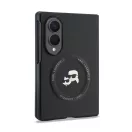 Karl Lagerfeld PU Karl and Choupette Heads Samsung Galaxy Z Fold 8 hátlap tok, MagSafe, fekete