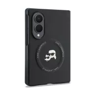   Karl Lagerfeld PU Karl and Choupette Heads Samsung Galaxy Z Fold 8 hátlap tok, MagSafe, fekete