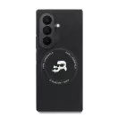Karl Lagerfeld PU Karl and Choupette Heads Samsung Galaxy Z Fold 8 Ultra hátlap tok, MagSafe, fekete