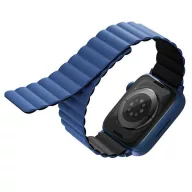   Uniq Revix Apple Watch 38/40/41mm mágneses szilikon szíj, állítható, kék-fekete (1-9/SE/SE2/SE3)