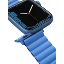 Uniq Revix Apple Watch 38/40/41mm mágneses szilikon szíj, állítható, kék-fekete (1-9/SE/SE2/SE3)
