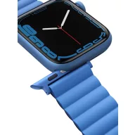   Uniq Revix Apple Watch 38/40/41mm mágneses szilikon szíj, állítható, kék-fekete (1-9/SE/SE2/SE3)