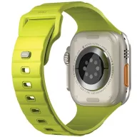   Uniq Stride Apple Watch 44/45/46/49mm gumis szilikon szíj, lime (zöld)