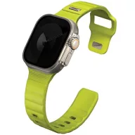   Uniq Stride Apple Watch 44/45/46/49mm gumis szilikon szíj, lime (zöld)