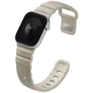 Uniq Alton Apple Watch 44/45/46/49mm gumis szilikon szíj, bézs