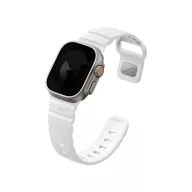   Uniq Alton Apple Watch 44/45/46/49mm gumis szilikon szíj, fehér