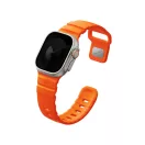 Uniq Alton Apple Watch 44/45/46/49mm gumis szilikon szíj, narancs