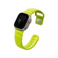   Uniq Alton Apple Watch 44/45/46/49mm gumis szilikon szíj, lime (zöld)