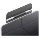 Uniq Camden Lite iPad 11 2025 / iPad 10.9 2022 mappa tok, ceruza tartóval, kitámasztható, szürke