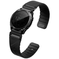   Uniq Fluo x Smart-Fit Garmin szíj, mágneses, szilikon / rozsdamentes acél, 22mm, fekete