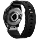 Uniq Fluo x Smart-Fit Garmin szíj, mágneses, szilikon / rozsdamentes acél, 22mm, fekete