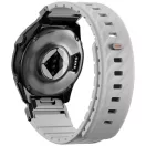 Uniq Fluo x Smart-Fit Garmin szíj, mágneses, szilikon / rozsdamentes acél, 22mm, szürke