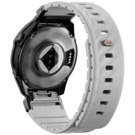   Uniq Fluo x Smart-Fit Garmin szíj, mágneses, szilikon / rozsdamentes acél, 22mm, szürke