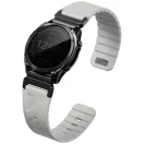 Uniq Fluo x Smart-Fit Garmin szíj, mágneses, szilikon / rozsdamentes acél, 22mm, szürke