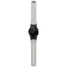 Uniq Fluo x Smart-Fit Garmin szíj, mágneses, szilikon / rozsdamentes acél, 22mm, szürke