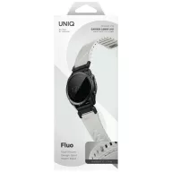   Uniq Fluo x Smart-Fit Garmin szíj, mágneses, szilikon / rozsdamentes acél, 22mm, szürke