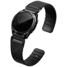 Uniq Fluo x Smart-Fit Garmin szíj, mágneses, szilikon / rozsdamentes acél, 26mm, fekete