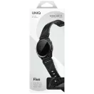 Uniq Fluo x Smart-Fit Garmin szíj, mágneses, szilikon / rozsdamentes acél, 26mm, fekete
