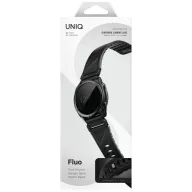   Uniq Fluo x Smart-Fit Garmin szíj, mágneses, szilikon / rozsdamentes acél, 26mm, fekete