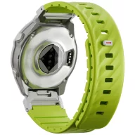   Uniq Fluo x Smart-Fit Garmin szíj, mágneses, szilikon / rozsdamentes acél, 26mm, lime (zöld)