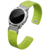   Uniq Fluo x Smart-Fit Garmin szíj, mágneses, szilikon / rozsdamentes acél, 26mm, lime (zöld)