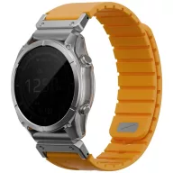   Uniq Fluo x Smart-Fit Garmin szíj, mágneses, szilikon / rozsdamentes acél, 26mm, narancs