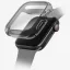 Uniq Garde Apple Watch 11/ Watch 10 42mm műanyag tok, kijelzővédő felülettel, fekete-átlátszó