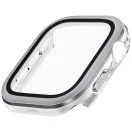 Uniq Voute Apple Watch 11 / Watch 10 42mm műanyag tok, kijelzővédő felülettel, ezüst