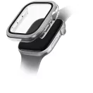 Uniq Voute Apple Watch 11 / Watch 10 42mm műanyag tok, kijelzővédő felülettel, ezüst