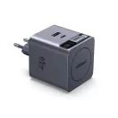 Ugreen X615 USB-C + USB-A hálózati töltő adapter USB-C kábellel, GaN, 65W, 3A, szürke