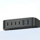 Ugreen CD271 4xUSB-C-2xUSB-A asztali töltő, 200W, 5A, szürke