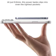   Ugreen PB580 mágneses Powerbank / külső akkumulátor, USB-C, MagSafe, 5000mAh, 15W, szürke