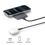   Ugreen PB580 mágneses Powerbank / külső akkumulátor, USB-C, MagSafe, 5000mAh, 15W, szürke