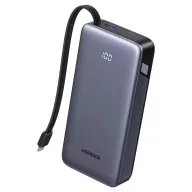   Ugreen PB536 Powerbank / külső akkumulátor, USB-A-USB-C, USB-C kábellel, 20000mAh, 45W, szürke
