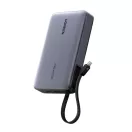 Ugreen PB551 Powerbank / külső akkumulátor, USB-A-USB-C, USB-C kábellel, 20000mAh, 145W, szürke
