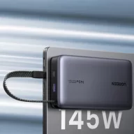   Ugreen PB551 Powerbank / külső akkumulátor, USB-A-USB-C, USB-C kábellel, 20000mAh, 145W, szürke