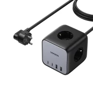   Ugreen CD268 Nexode DigiNest Cube 2xUSB-C + 2xUSB-A-3x aljzat, asztali adapter, szürke
