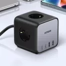 Ugreen CD268 Nexode DigiNest Cube 2xUSB-C + 2xUSB-A-3x aljzat, asztali adapter, szürke