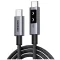 Ugreen Uno L509 USB-C-USB-C töltő- és adatkábel, fonott, 5A, PD, 100W, 2m, szürke