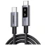 Ugreen Uno L509 USB-C-USB-C töltő- és adatkábel, fonott, 5A, PD, 100W, 2m, szürke