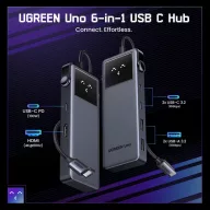   Ugreen CM888 Uno hub adapter USB-C-2xUSB-A 3.2 + 3xUSB-C-1xHDMI, szürke