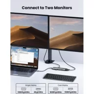   Ugreen CM639 hub adapter USB-C-2xUSB-A 3.2 + 3xUSB-C-1xHDMI- 1xVGA- 1xJack 3.5mm- 1xRJ45- 1xSD- 1xMircoSD, szürke