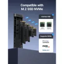 Ugreen CM767 SSD külső ház M.2 NVMe, szürke
